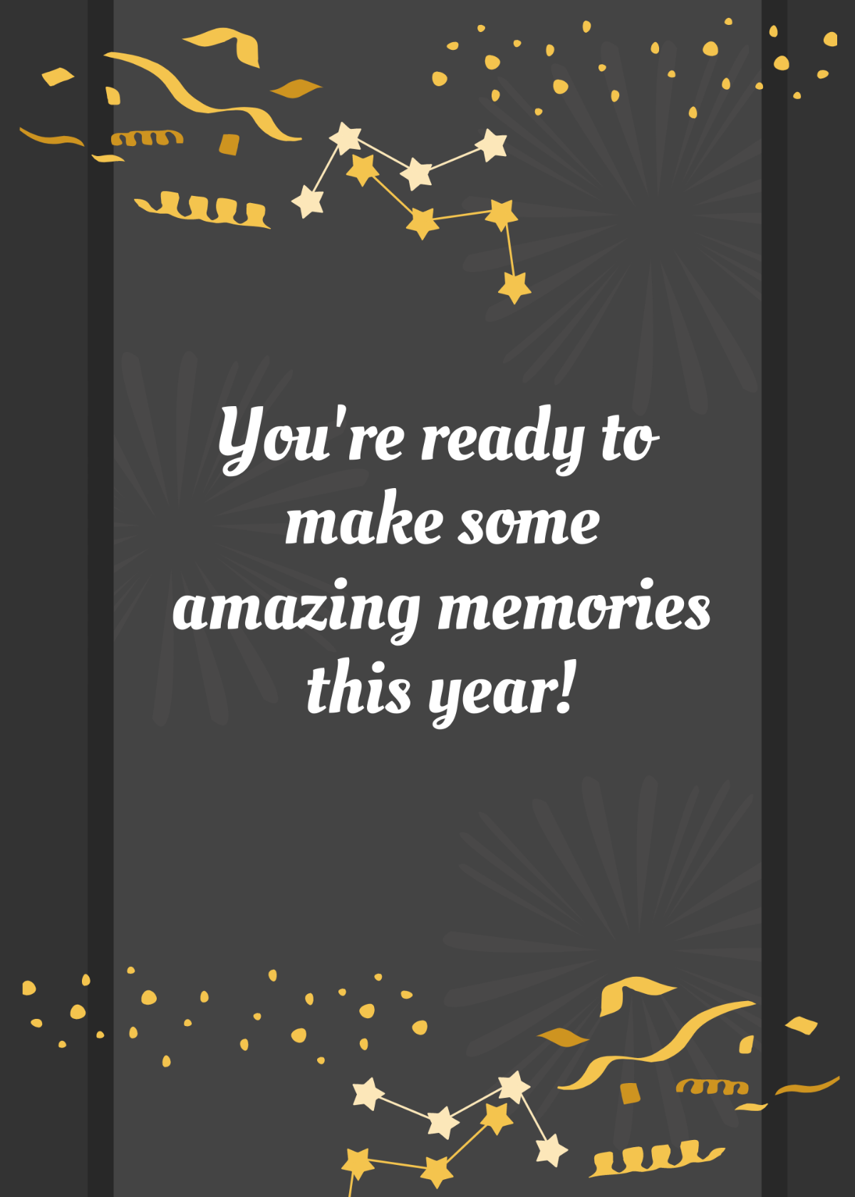 New Year's Day Greeting Card Template