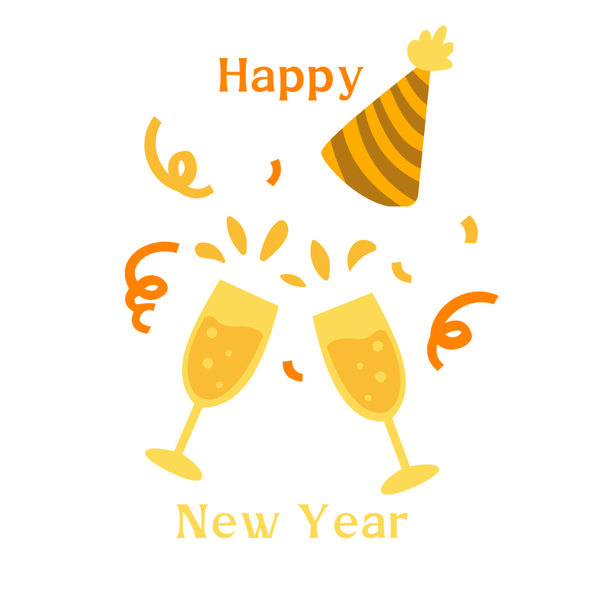 New Year's Eve Clipart Template