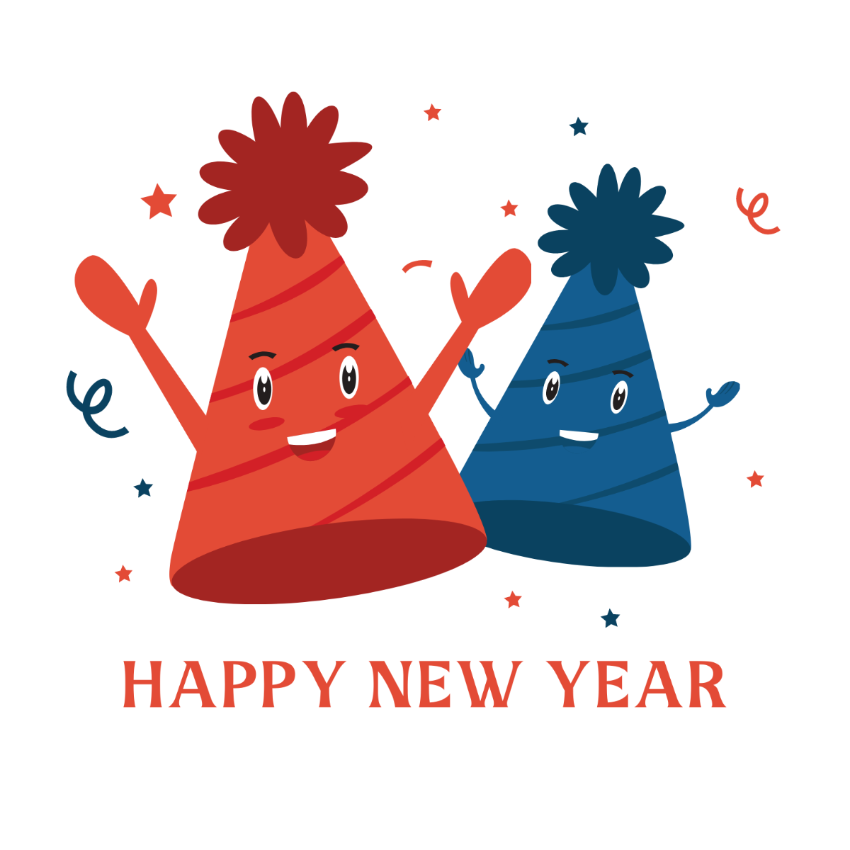 Cute New Year's Eve Clipart Template