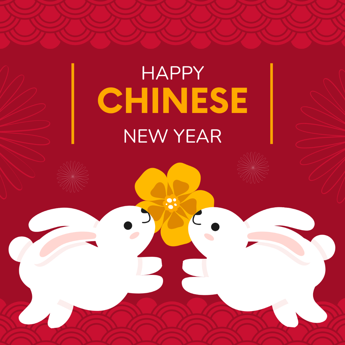 Free Happy Chinese New Year Illustration Template