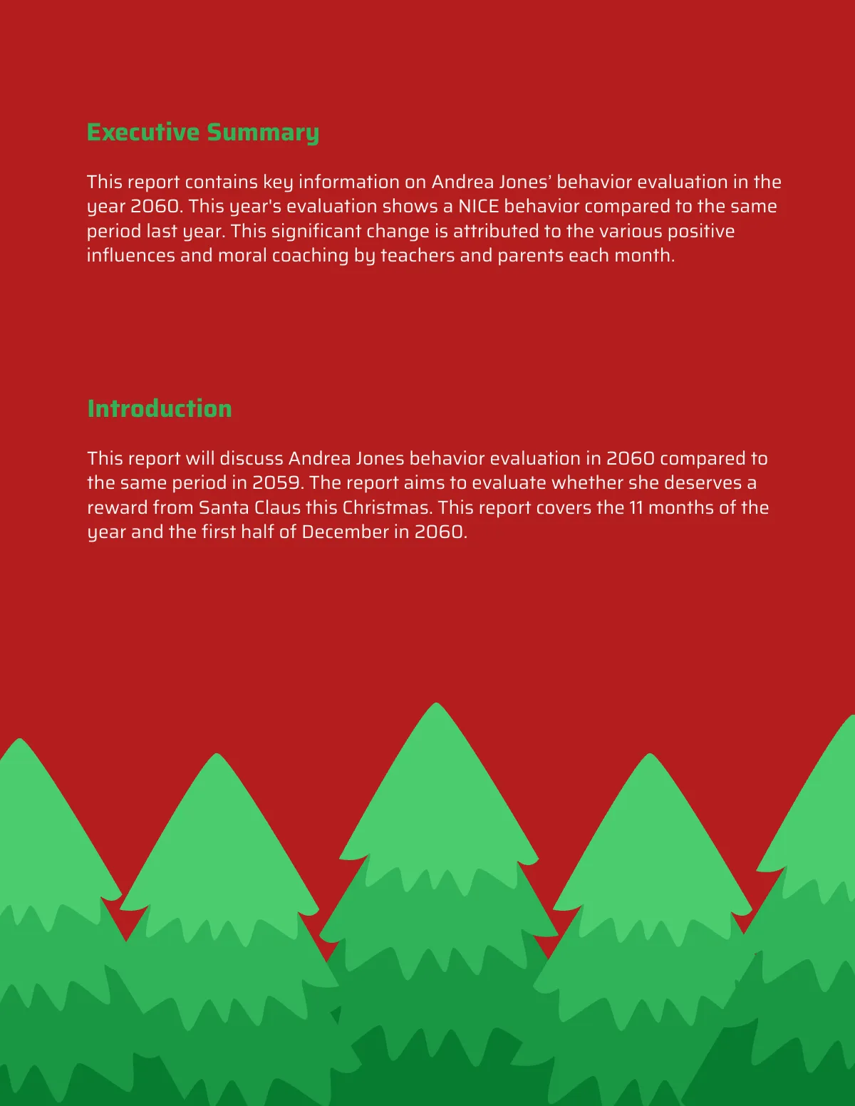 Free Christmas Elf Report Template to Edit Online