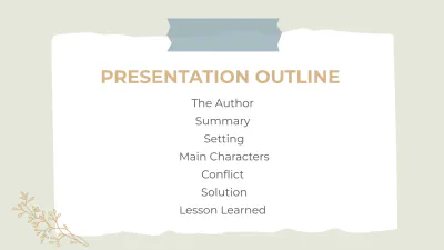 Free Book Report Presentation Template to Edit Online