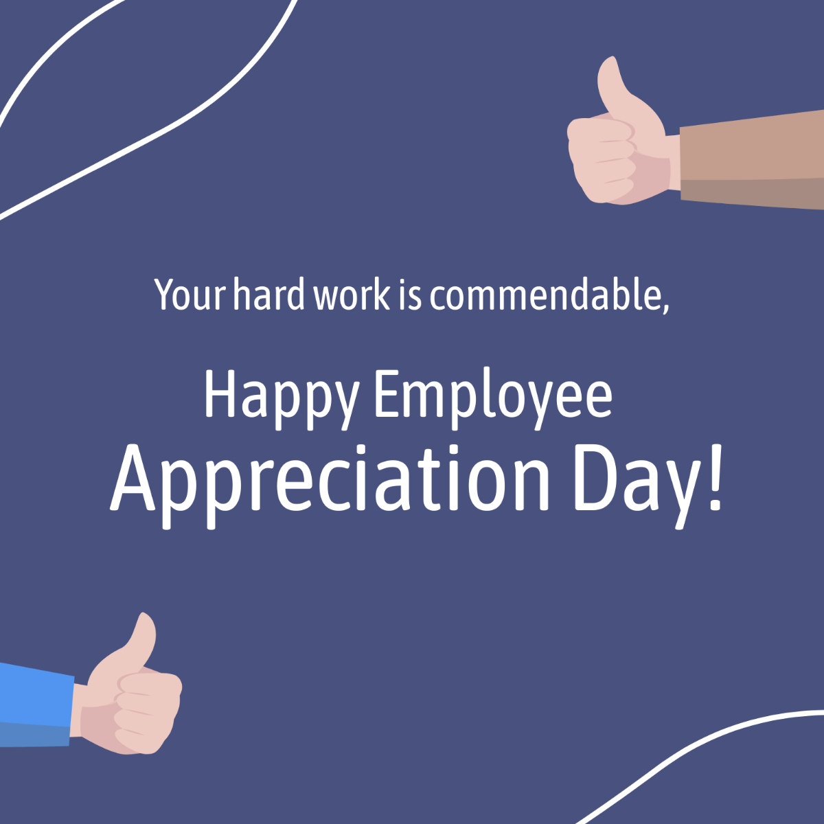 Employee Appreciation Day Wishes Vector Template