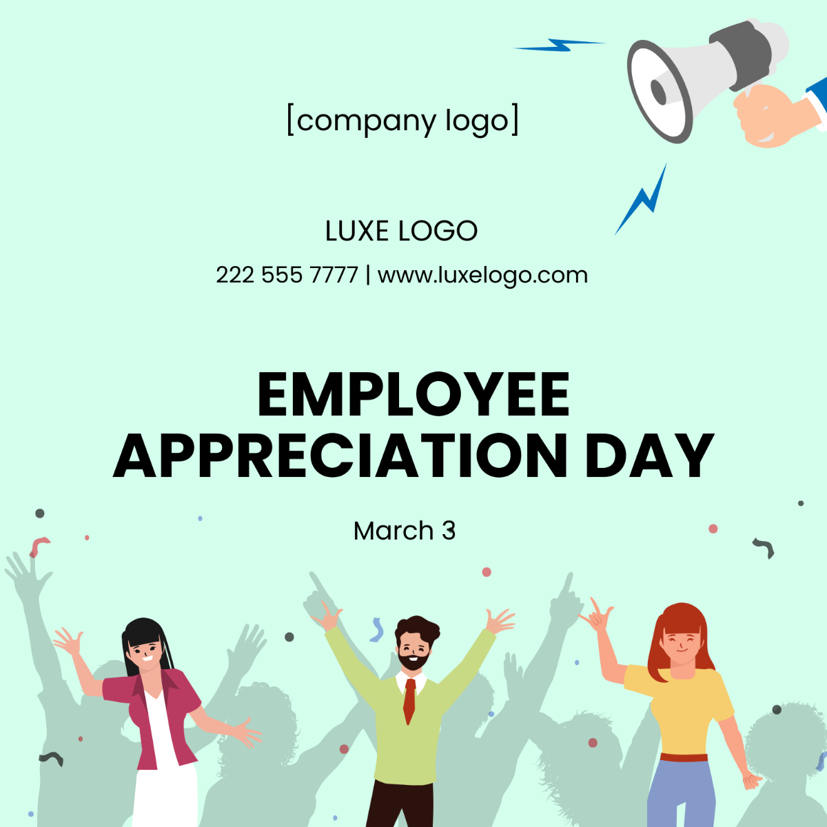 Employee Appreciation Day Poster Vector Template
