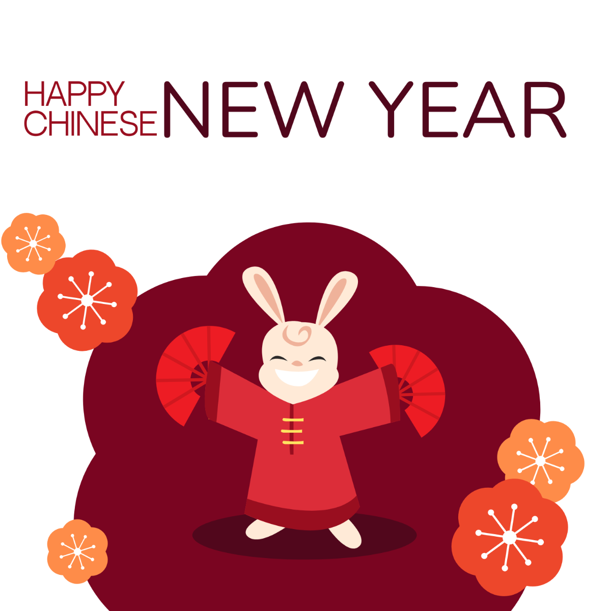 Free Chinese New Year Cartoon Vector Template