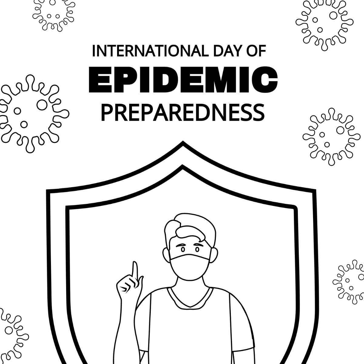 International Day of Epidemic Preparedness Drawing Vector