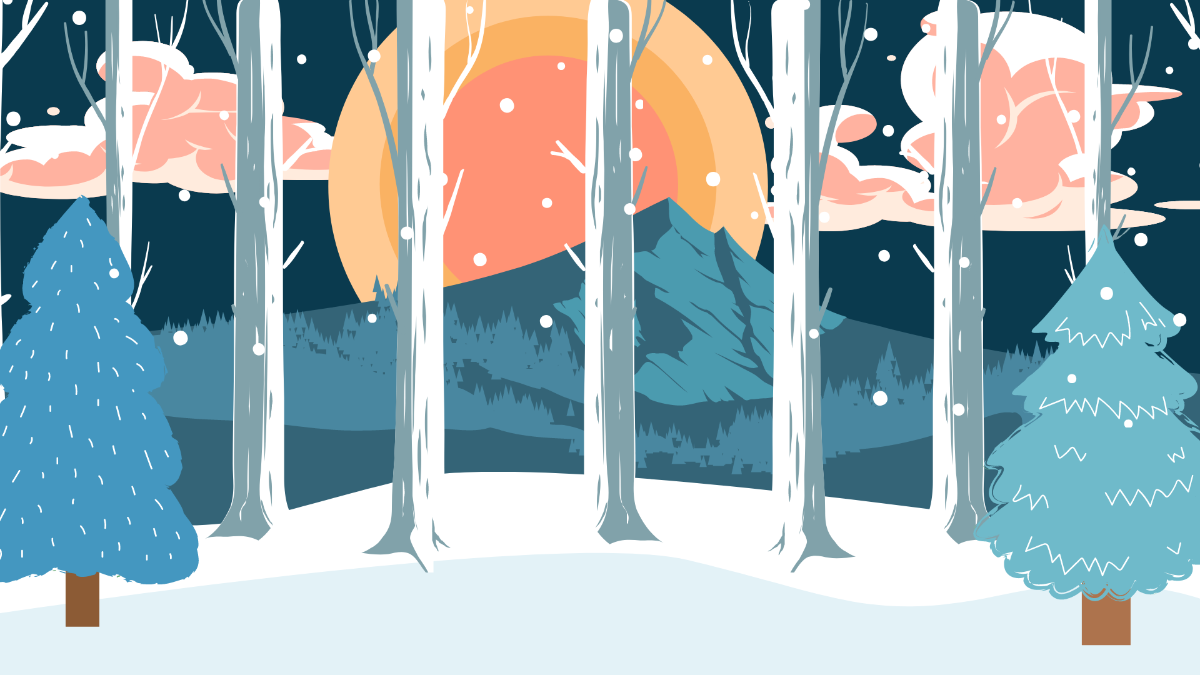 Winter Solstice Drawing Background Template