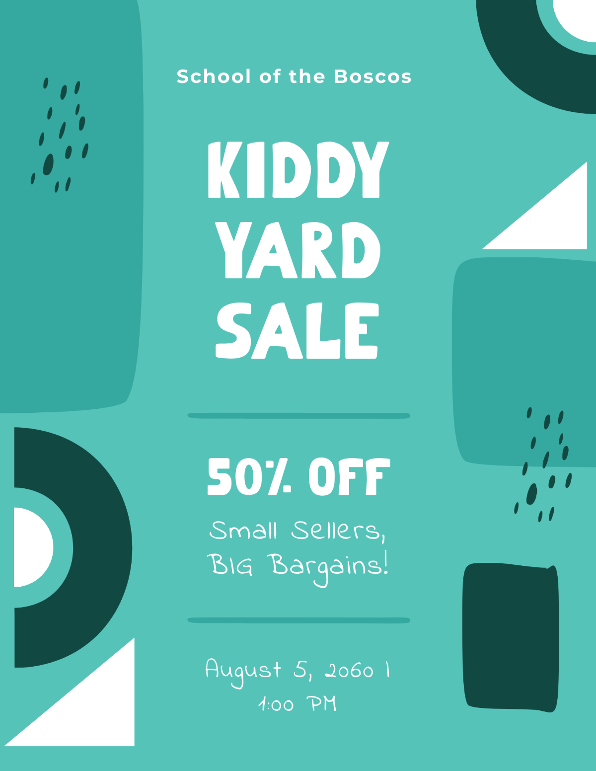 Creative Yard Sale Flyer