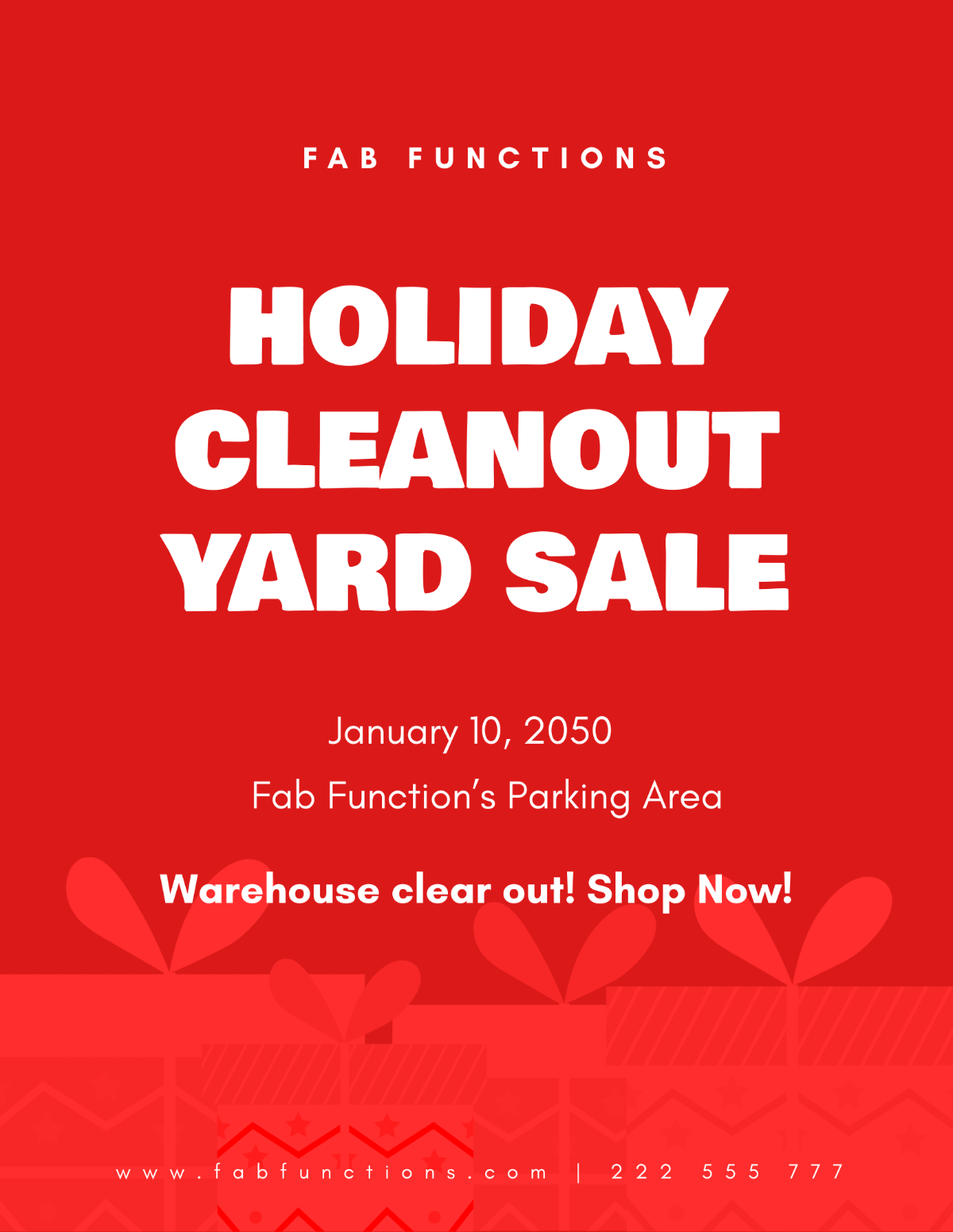 Holiday Yard Sale Flyer