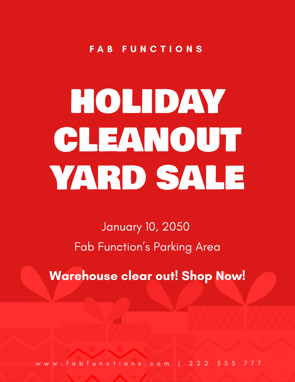 Holiday Yard Sale Flyer Template