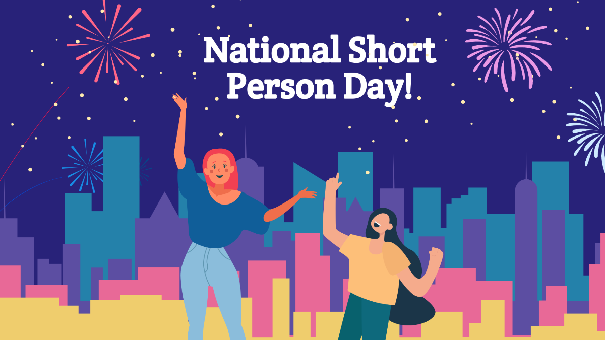 Free National Short Person Day Background Template