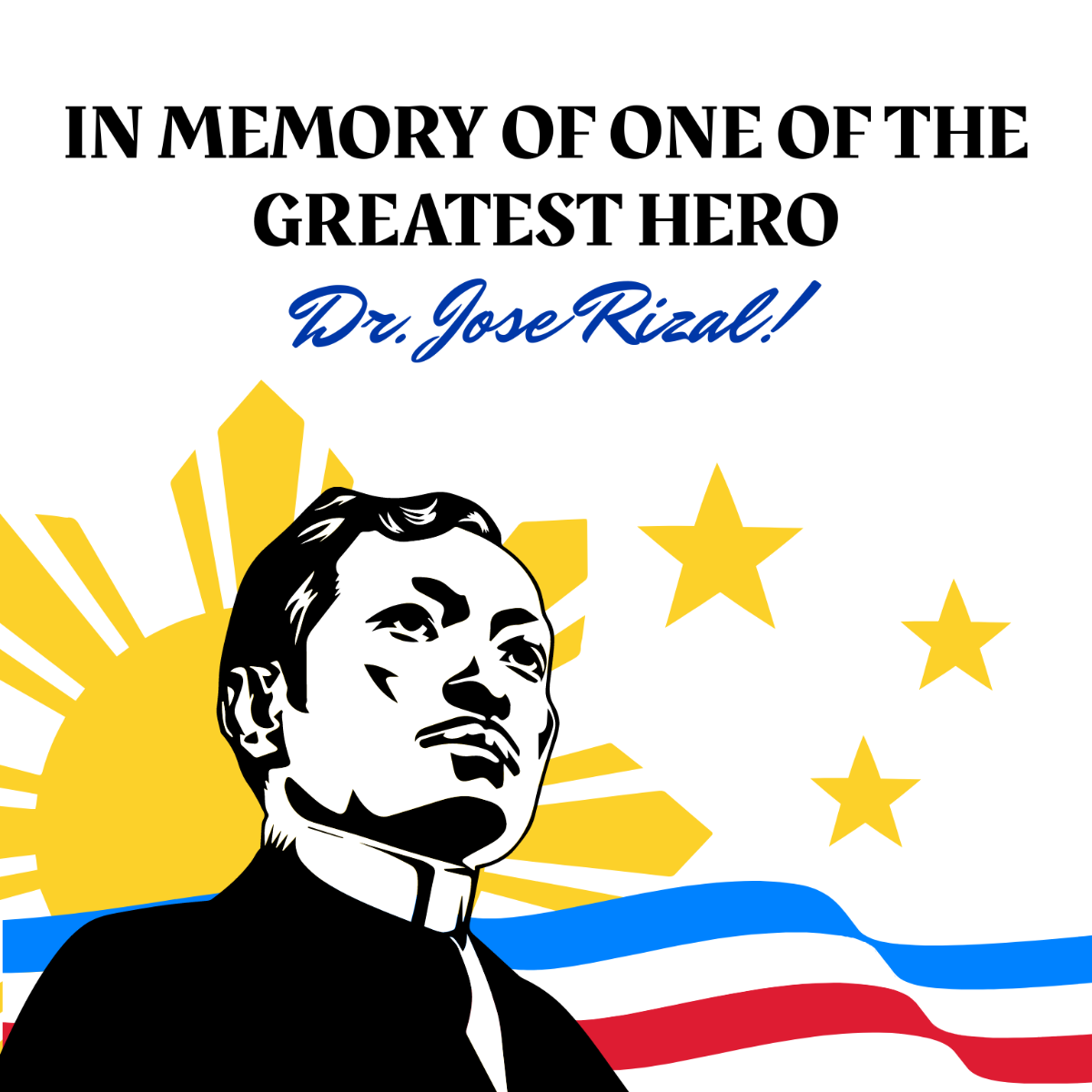 Free Rizal Day Quote Vector Template