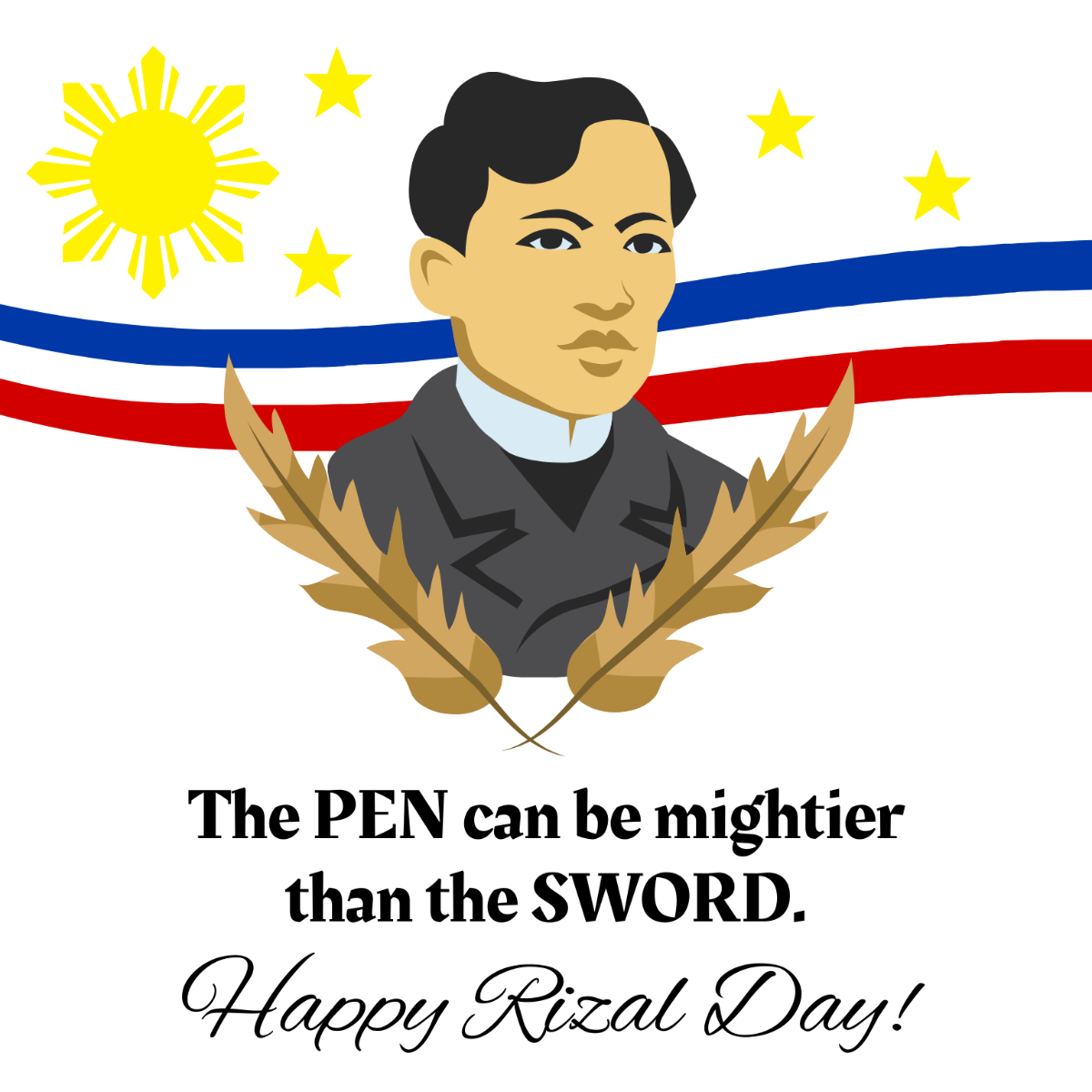 Free Rizal Day Flyer Vector Template