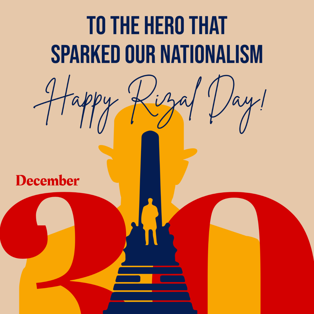 Rizal Day Poster Vector Template