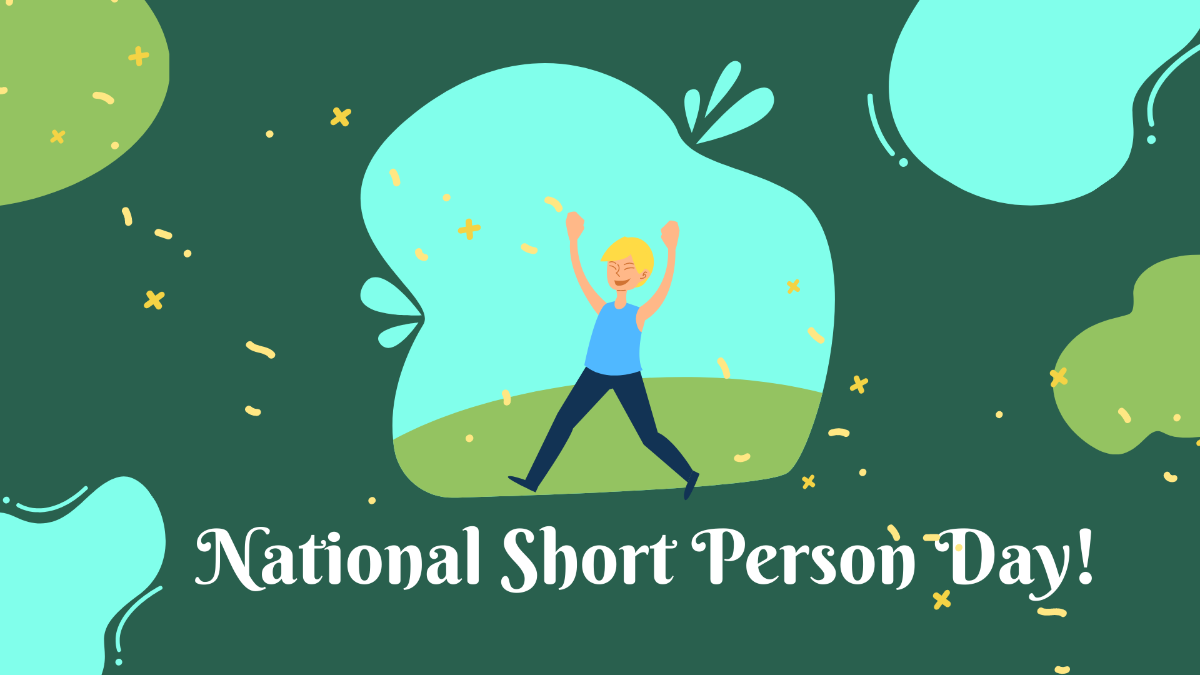 Free High Resolution National Short Person Day Background Template