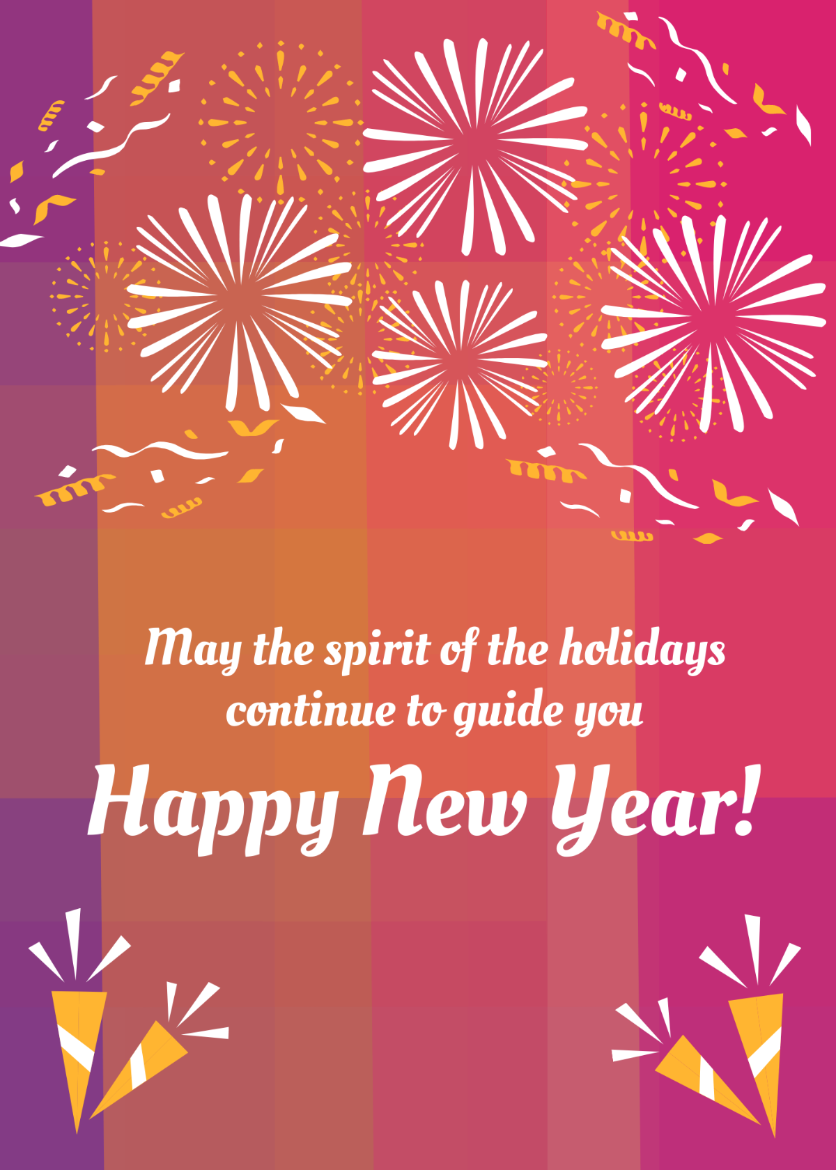 New Year's Day Best Wishes Template