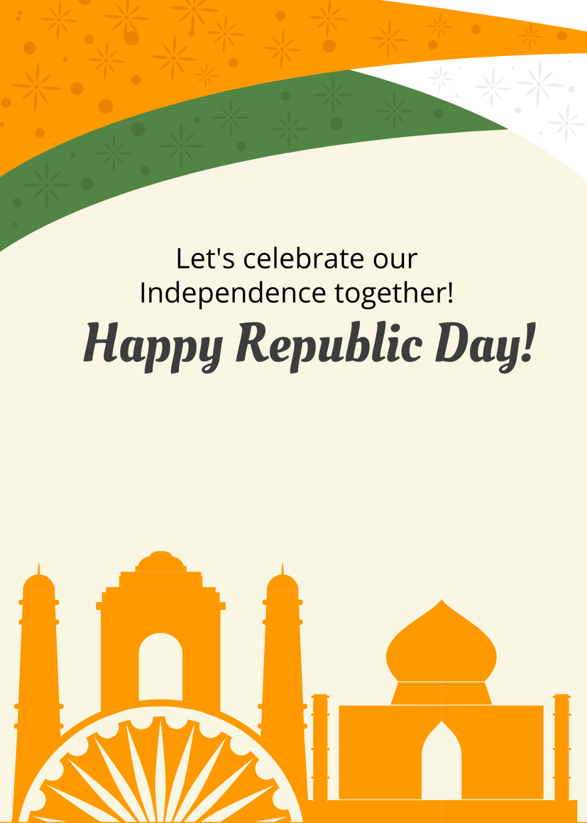 Republic Day Wishes For Friend Template