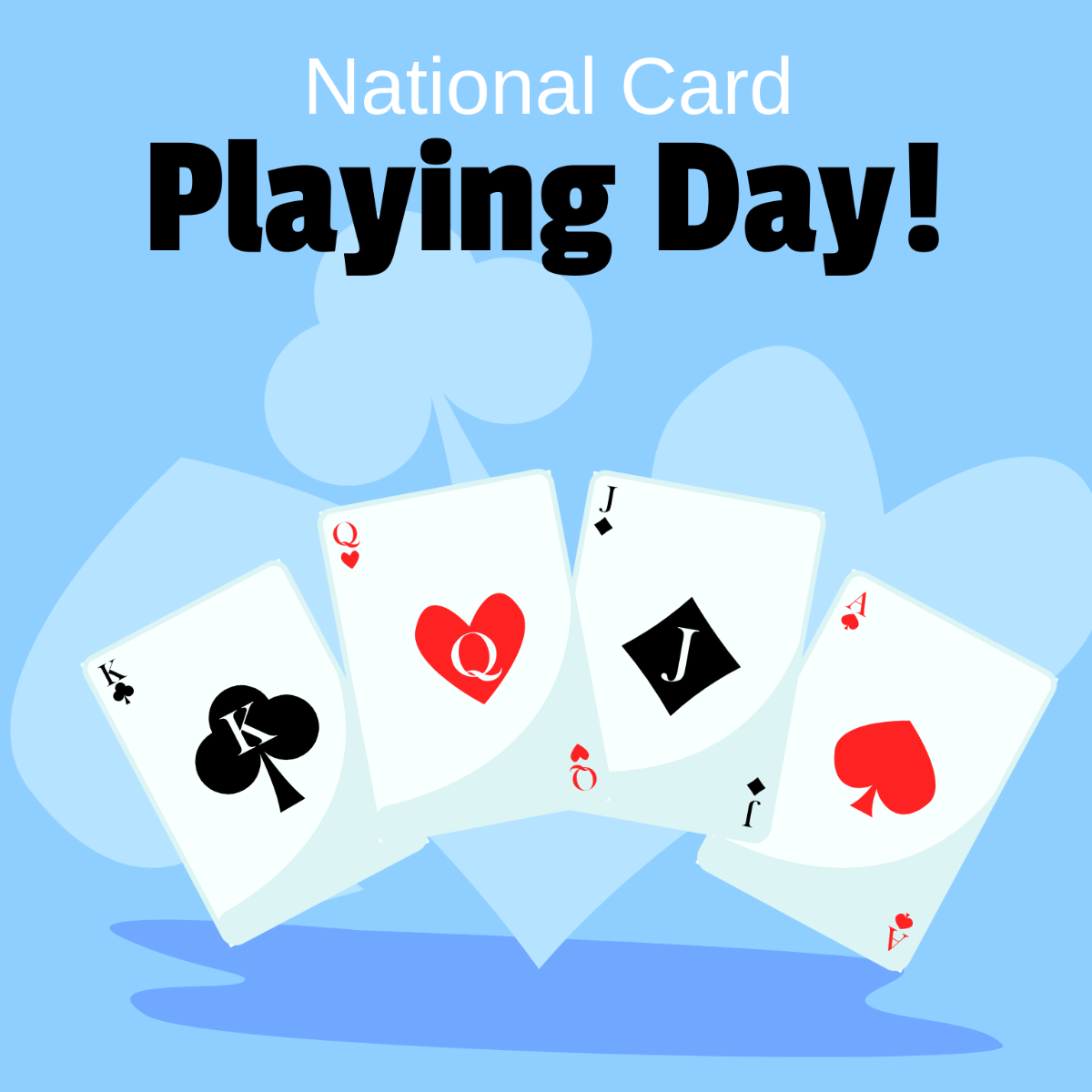 Happy National Card Playing Day Vector Template