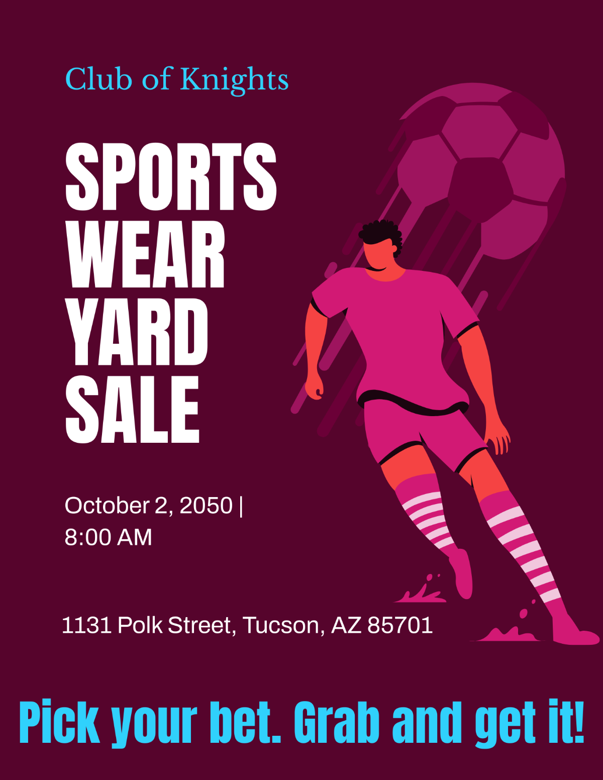Sports Yard Sale Flyer