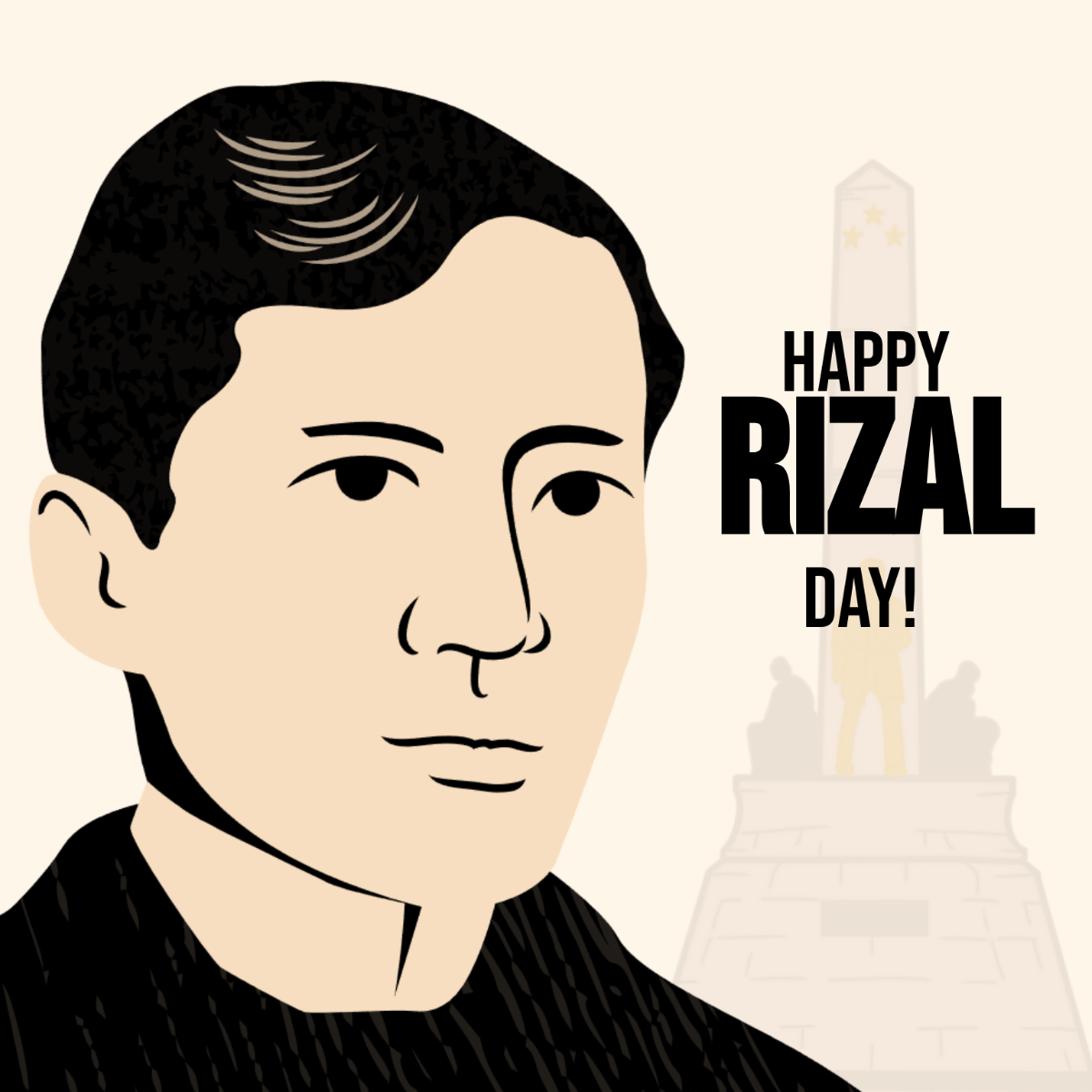 Rizal Day Illustration Template