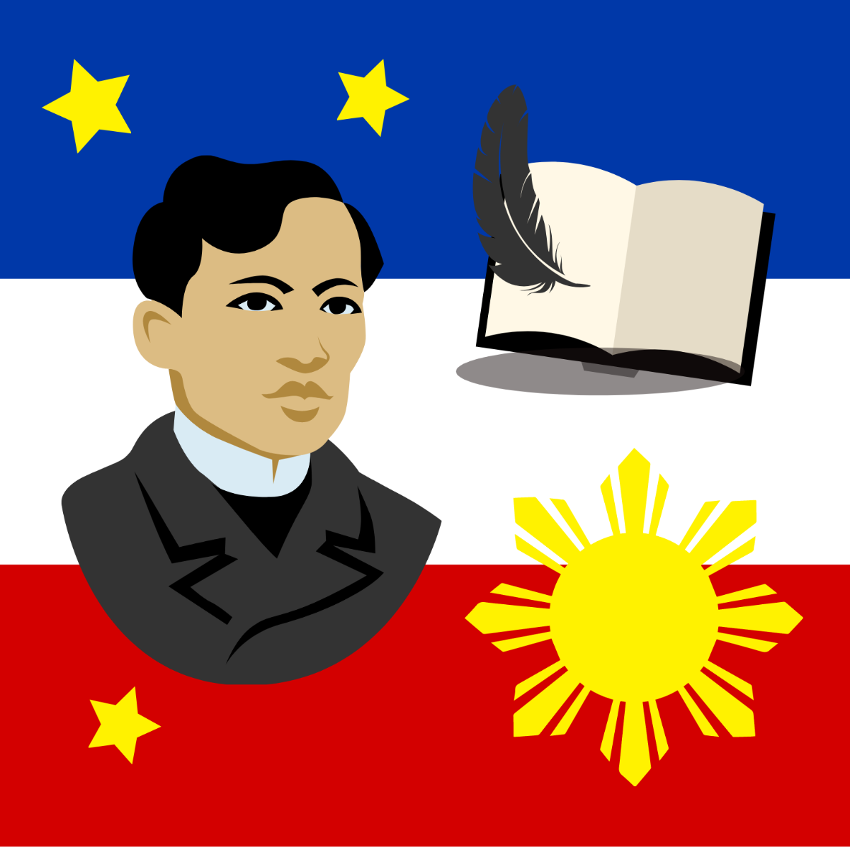 Rizal Day Clipart Vector Template