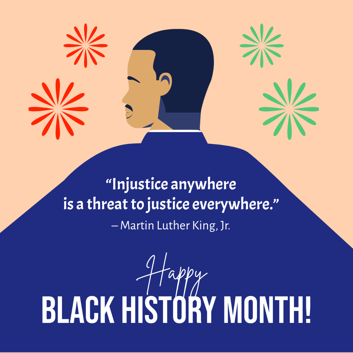 Black History Month Quote Vector Template