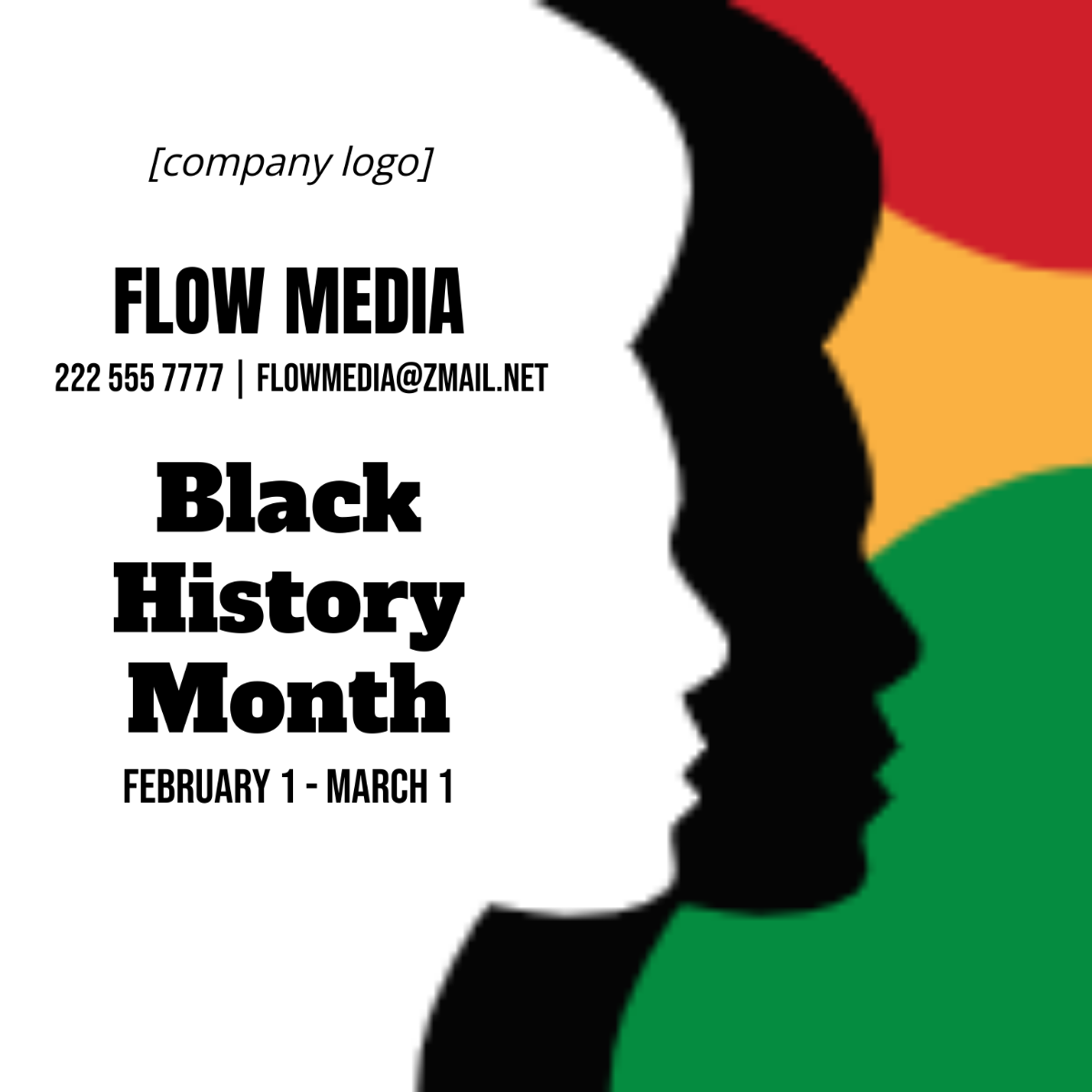 Black History Month Poster Vector Template