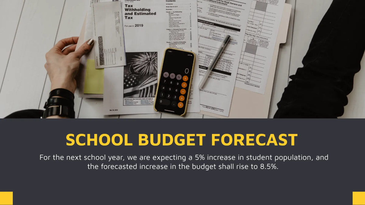 Free School Budget Presentation Template to Edit Online
