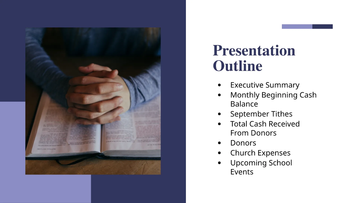 Free Church Budget Presentation Template to Edit Online