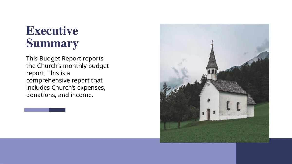 Free Church Budget Presentation Template to Edit Online