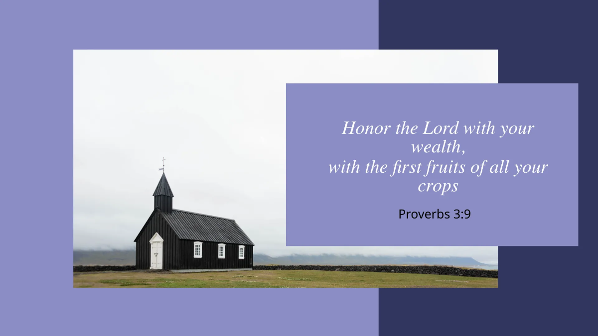 Free Church Budget Presentation Template to Edit Online