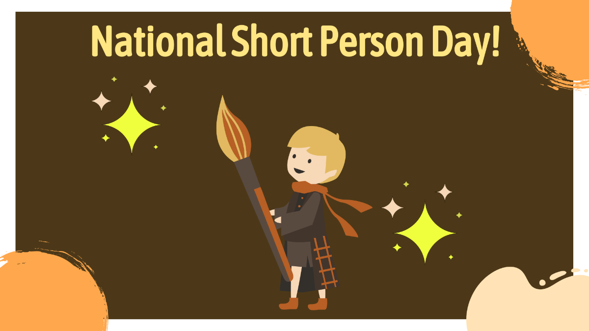 National Short Person Day Wallpaper Background Template