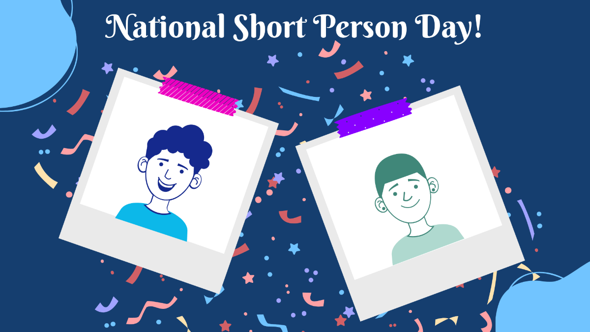 National Short Person Day Photo Background Template