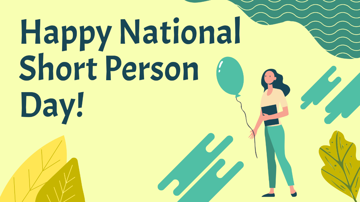 Free National Short Person Day Cartoon Background Template