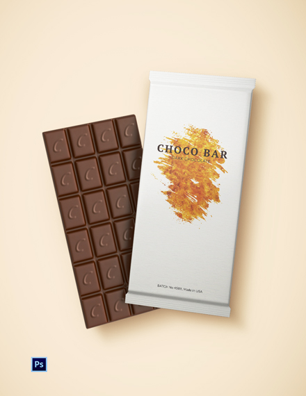 Chocolate Wrapper Packaging Template PSD Template Chocolate Wrapper Packaging Template PSD Template