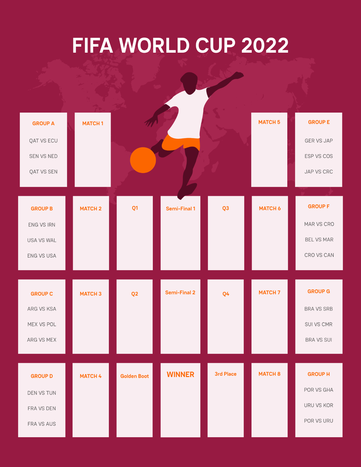 FIFA World Cup Wall Chart Template