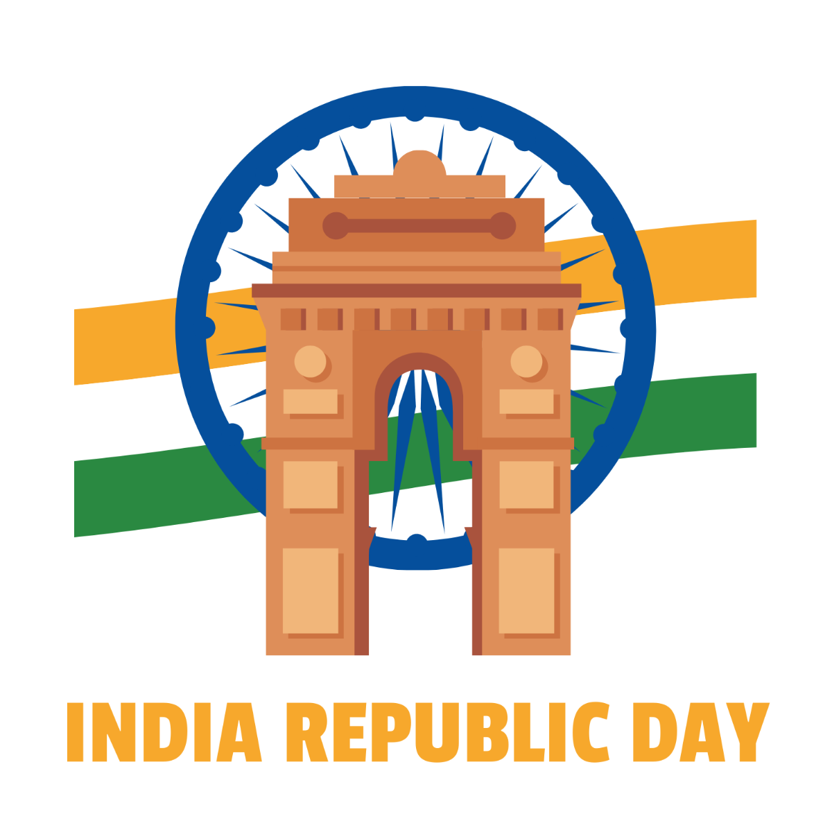Republic Day Clipart Template