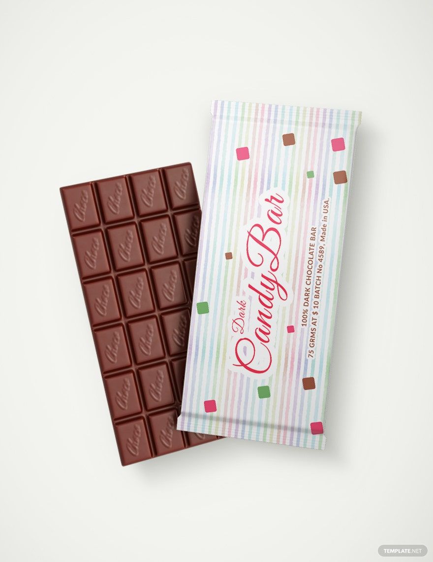 Candy Chocolate Packaging Template in PSD