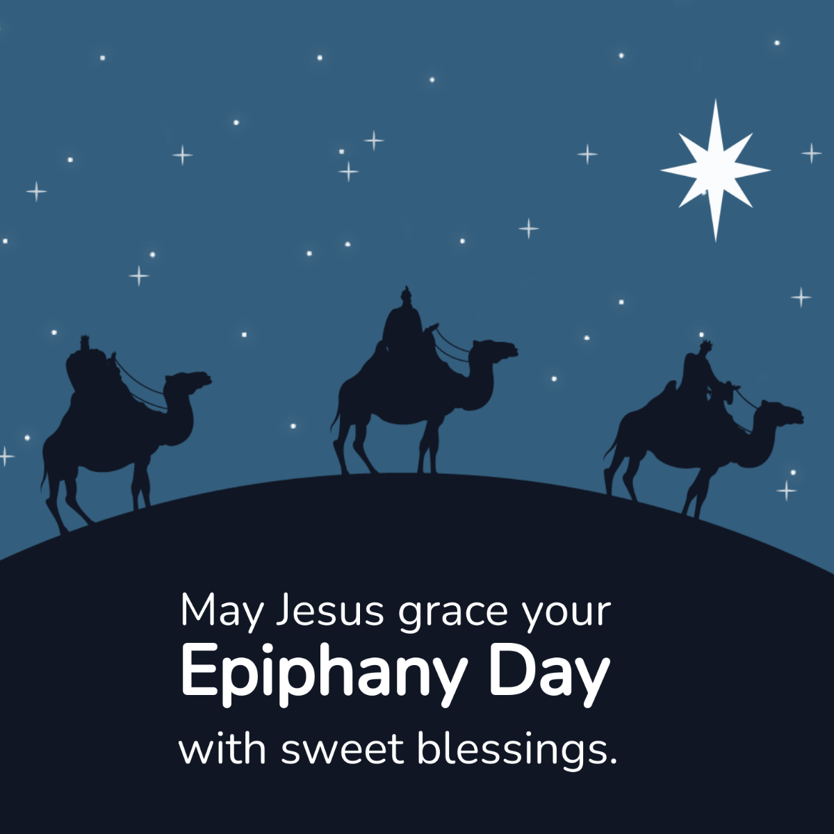 Epiphany Day Wishes Vector Template