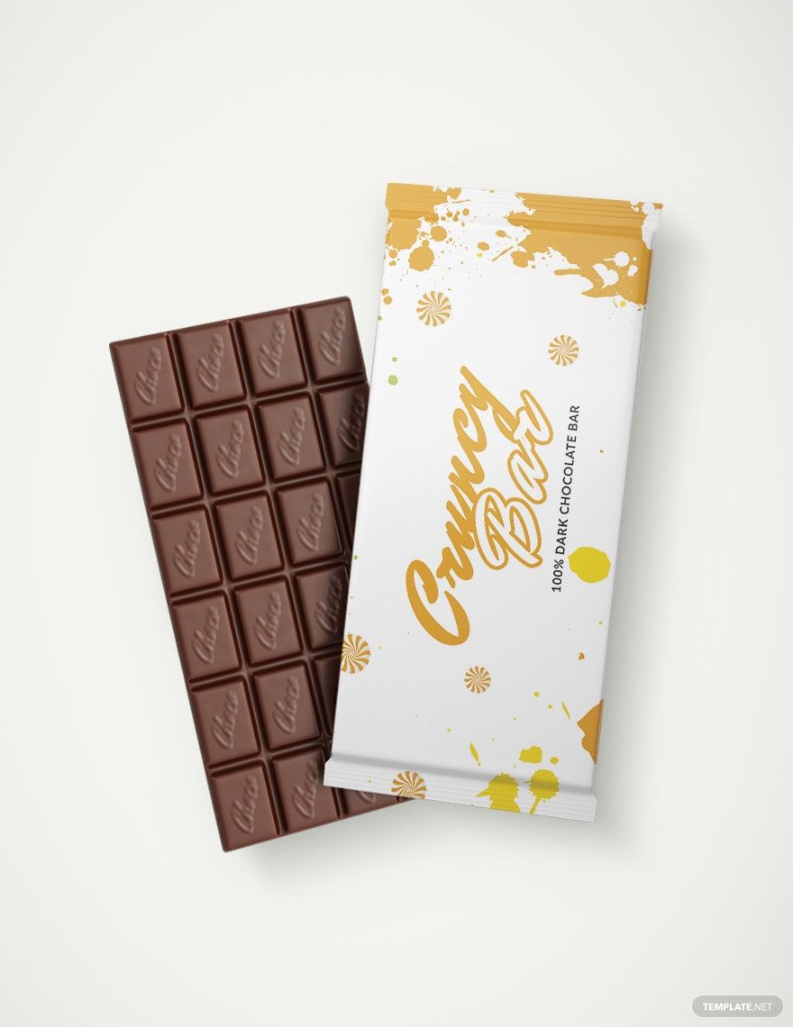 Crunchy Chocolate Packaging Template in PSD