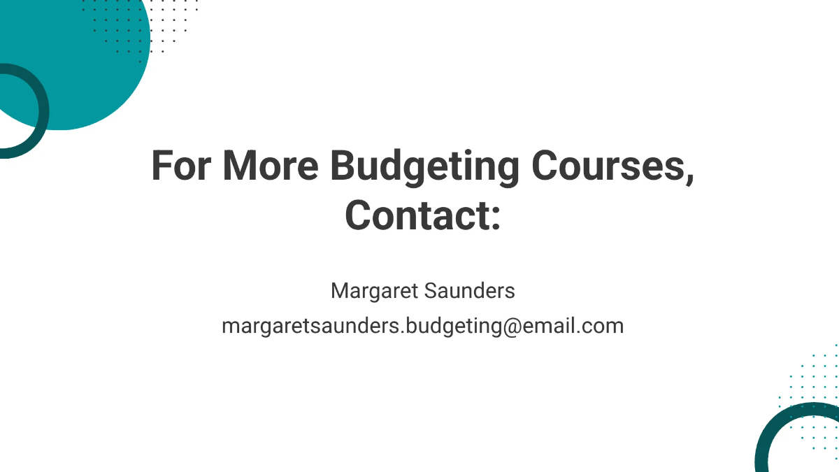 Free Budget Process Presentation Template to Edit Online