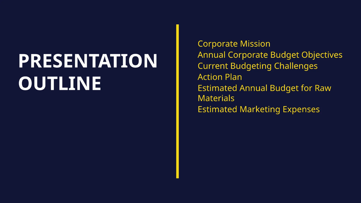 Free Half Budget Presentation Template to Edit Online