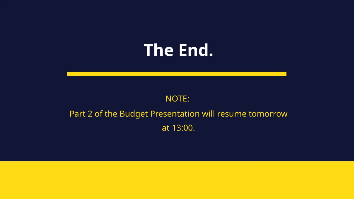 Free Half Budget Presentation Template to Edit Online