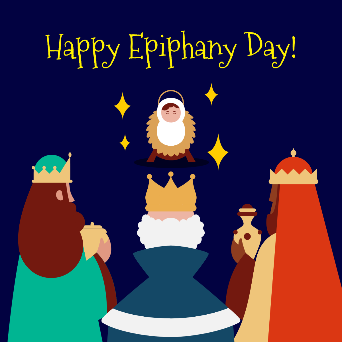 Happy Epiphany Day Vector Template