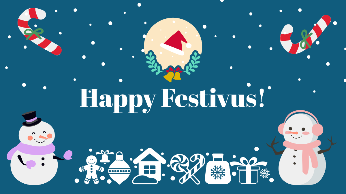 Free Festivus Drawing Background Template