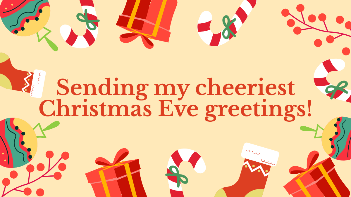 Christmas Eve Greeting Card Background Template