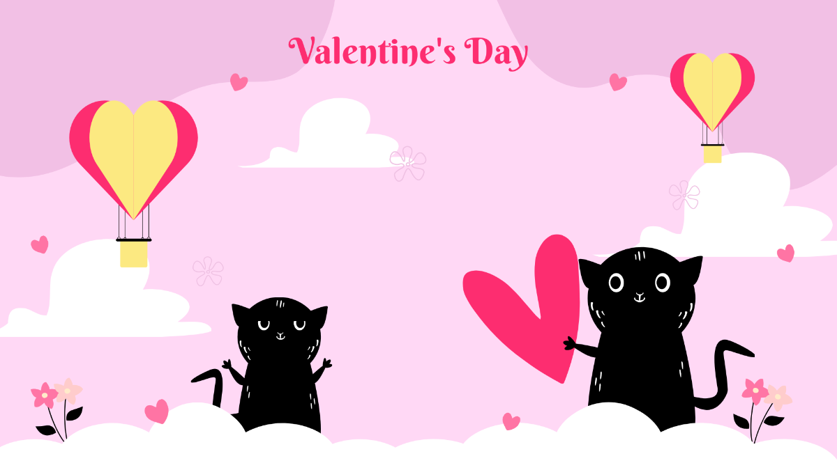 Valentine's Day Colorful Background Template