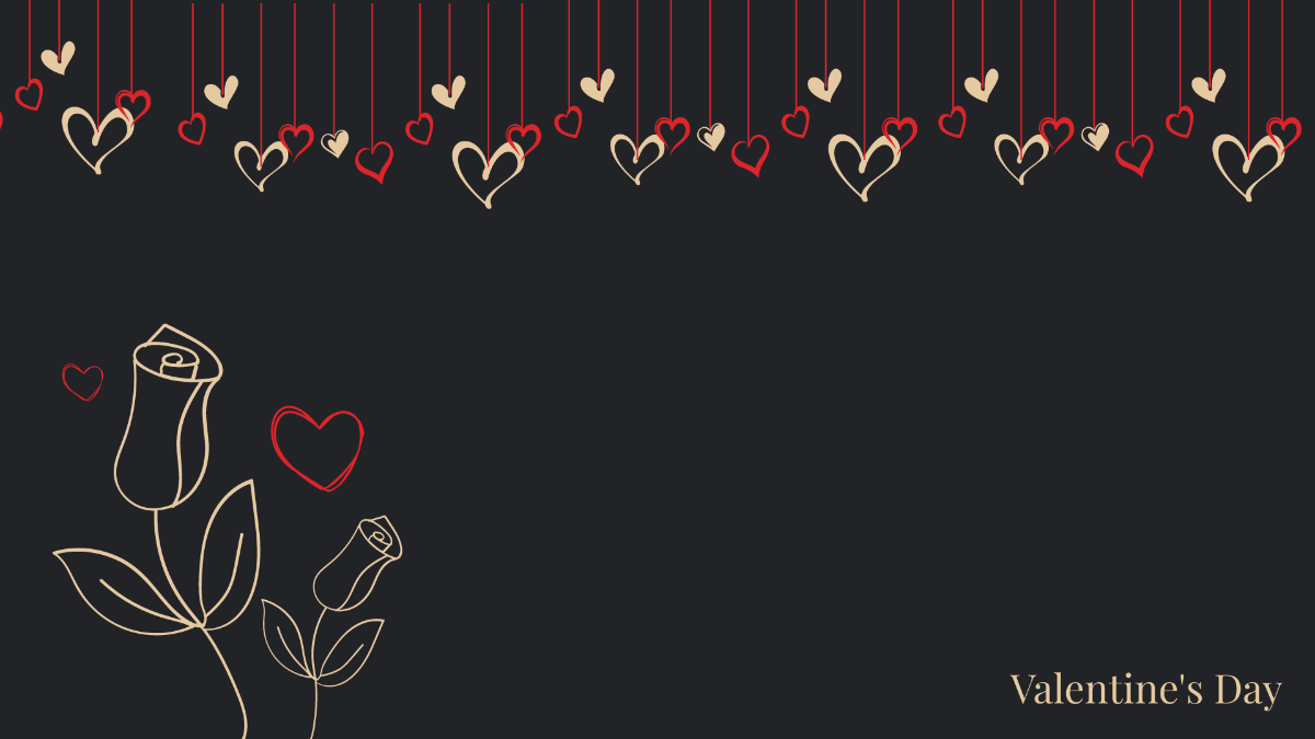 Valentine's Day Dark Background Template