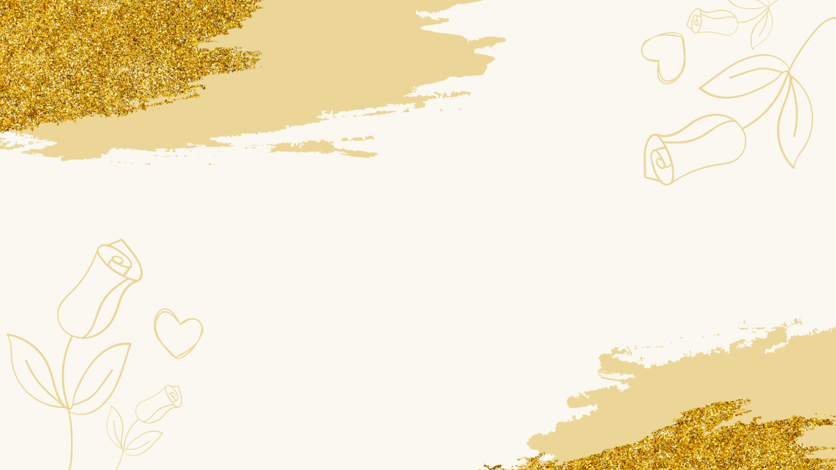 Valentine's Day Gold Background Template