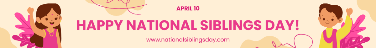 National Siblings Day Website Banner Template